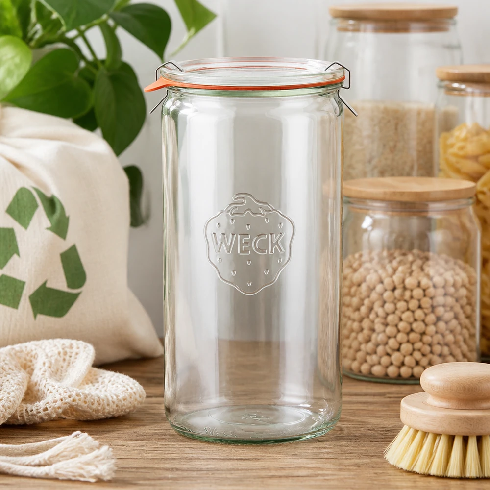 WECK słoik 1590ml RR100 pusty w zrównoważonej kuchni ze słoikami do przechowywania roślin strączkowych zero waste lifestyle
