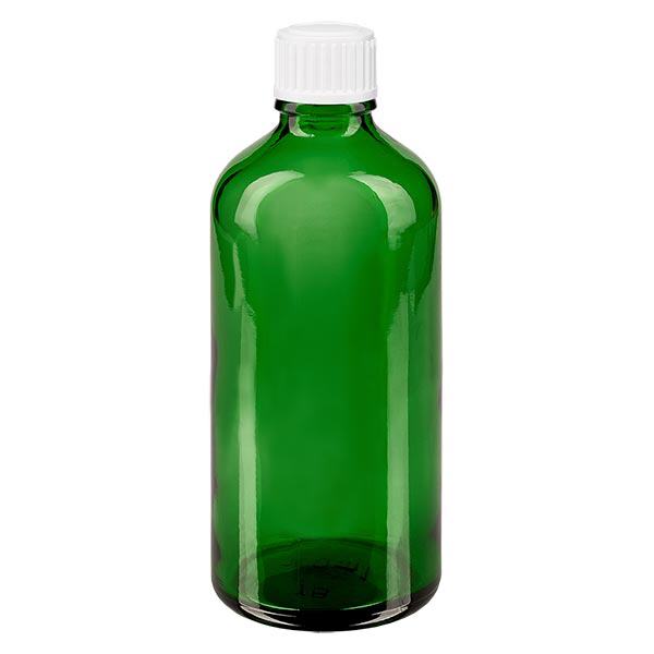 Butelka apteczna zielona 100ml zakrętka biała szt. Butelka apteczna zielona 100ml zakrętka biała szt.