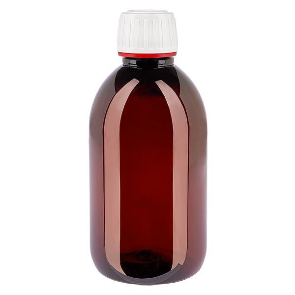 Butelka PET 250 ml z białymi drobnymi rowkami OV Butelka PET 250 ml z białymi drobnymi rowkami OV