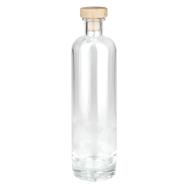 Szklana butelka 500 ml Ella z drewnianym korkiem z uchwytem UNiTWIST® Szklana butelka 500 ml Ella z drewnianym korkiem z uchwytem UNiTWIST®