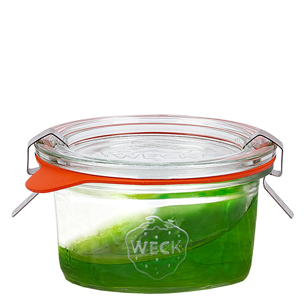 Zestaw 48 szklanych kubków Weck 50 ml z 48 szklanymi pokrywkami