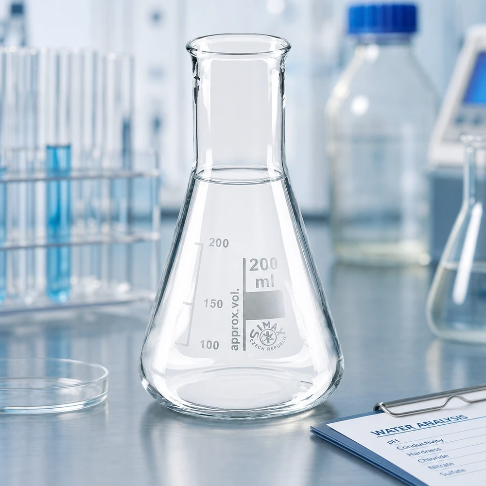 Kolba Erlenmeyera 200 ml z wąską szyjką