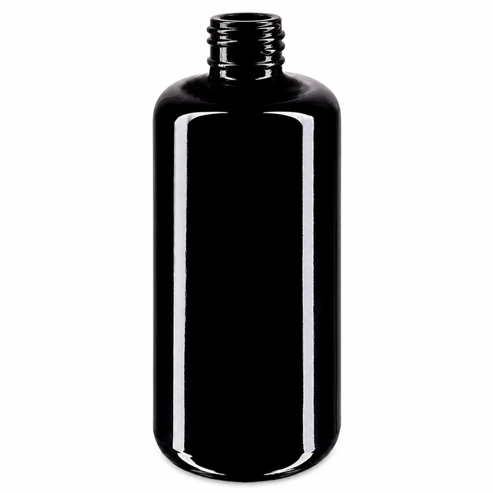 Fioletowa szklana butelka 200ml 410/24 200 ml butelka kosmetyczna Draco wykonana z wysokiej jakości fioletowego szkła Miron do kosmetyków naturalnych i olejków eterycznych