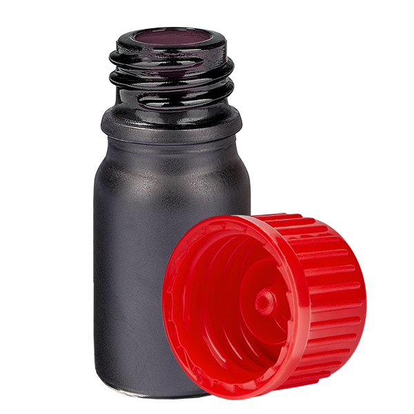 Butelka 5 ml 11 mm SV czerwona STD BlackLine UT18/5