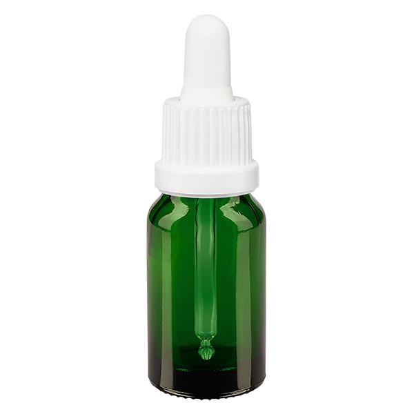 Butelka apteczna zielona 10ml pipeta biała OV Butelka apteczna zielona 10ml pipeta biała OV
