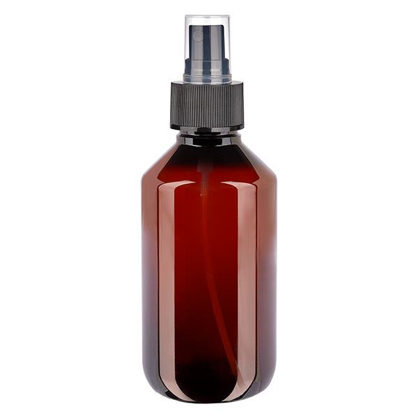 Butelka PET 200 ml z czarnym atomizerem Butelka PET 200 ml z czarnym atomizerem
