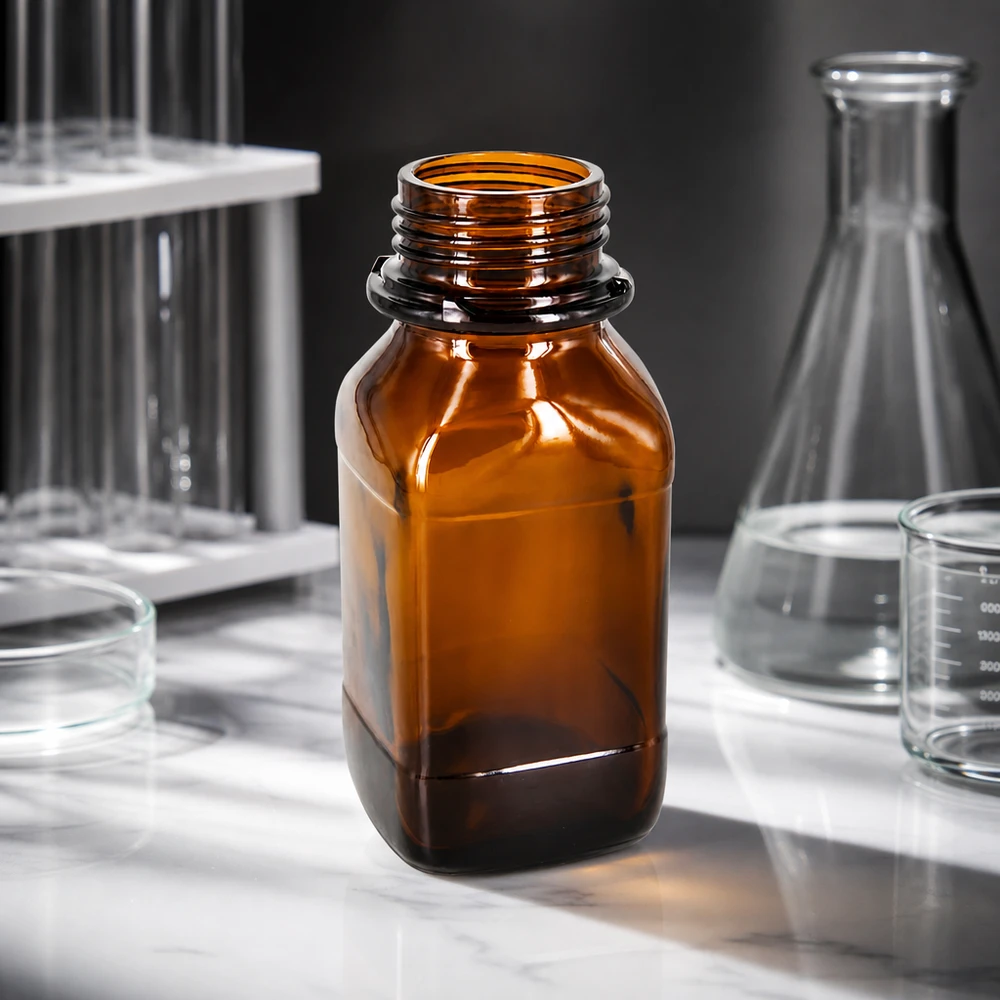 Butelka na chemikalia o pojemności 250 ml Butelka z szeroką szyjką o pojemności 250 ml wykonana ze szkła laboratoryjnego do precyzyjnego dozowania i odmierzania chemikaliów