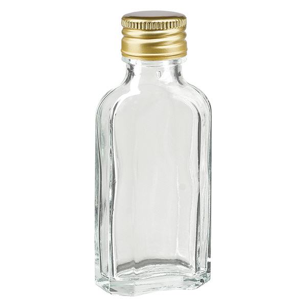 50 ml Meplat przezroczysty z aluminiowym kapslem złoty PP22 50 ml Meplat przezroczysty z aluminiowym kapslem złoty PP22