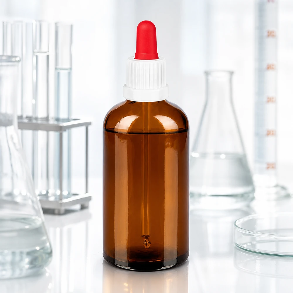 Sprzęt laboratoryjny: butelka pipety 100 ml z gwintem UT18 do precyzyjnego odmierzania cieczy