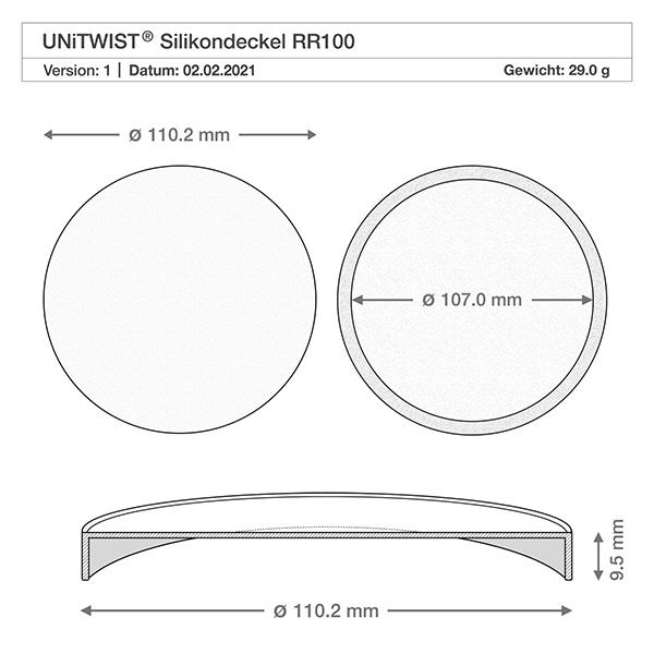 Pokrywa silikonowa bia&#322;a UNiTWIST do WECK RR100