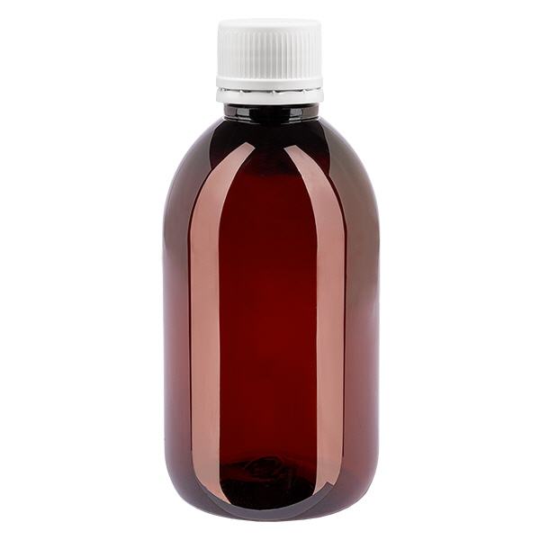 Butelka PET 250 ml z białymi drobnymi rowkami OV Butelka PET 250 ml z białymi drobnymi rowkami OV