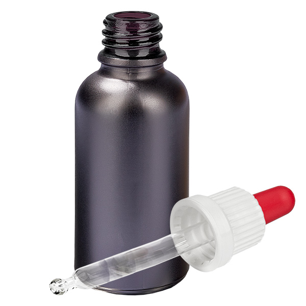 Butelka z pipetą 30 ml biała/czerwona OV BlackLine UT18/30
