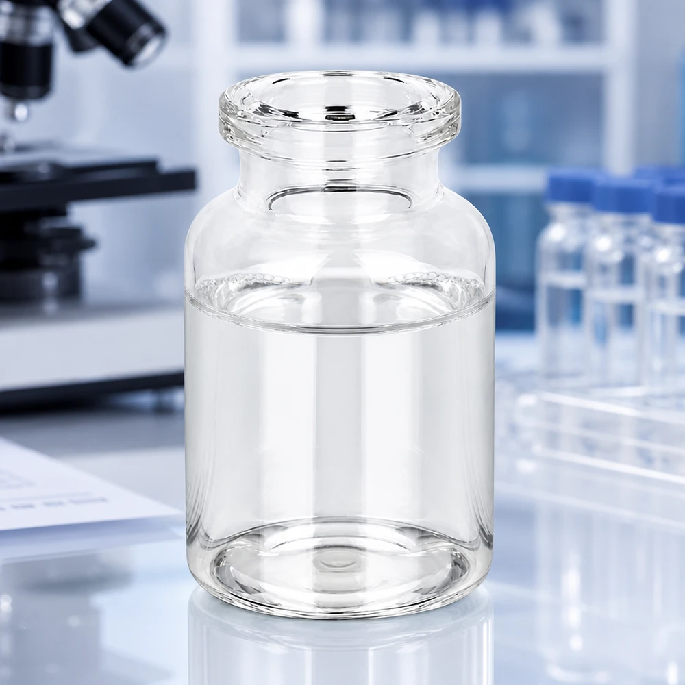 Butelka iniekcyjna z przezroczystego szkła 10 ml Hochwertige Glasflasche 10ml für pharmazeutische Injektionslösungen mit optisch reinem Klarglas