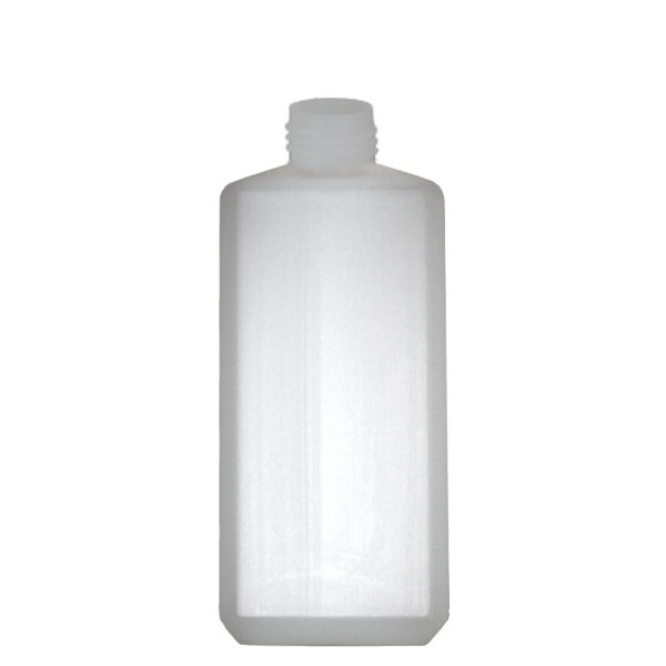 500 ml kwadratowa butelka HDPE naturalna, bez nakrętki 500 ml kwadratowa butelka HDPE naturalna, bez nakrętki