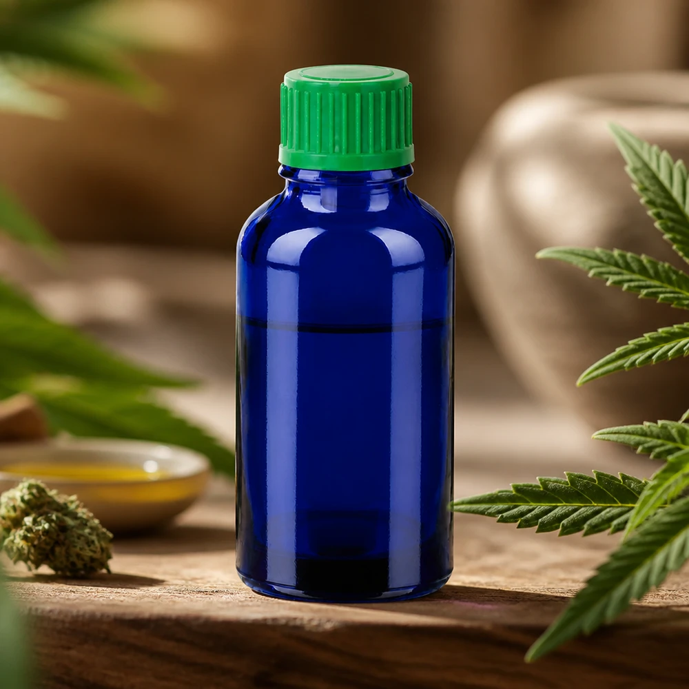 Butelka z kroplomierzem 30 ml 0,8 mm zielona STD BlueLine UT18/30 Kompaktowa butelka z zakraplaczem STD BlueLine o pojemności 30 ml do zastosowań w aromaterapii i kosmetykach naturalnych