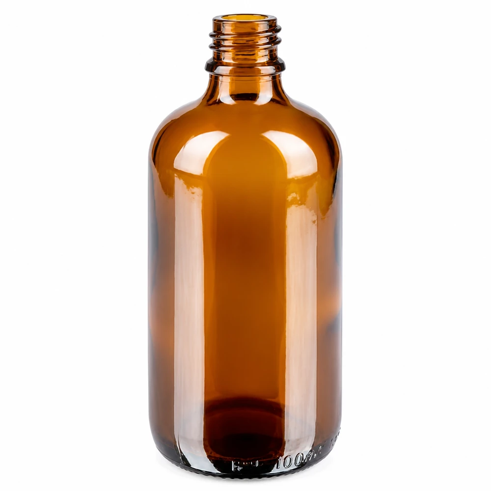 Butelka 100 ml 11 mm SV niebieski STD BrownLine UT18/100 Szklana butelka 100 ml w kolorze bursztynowym z gwintem 11 mm do zastosowań laboratoryjnych i farmaceutycznych