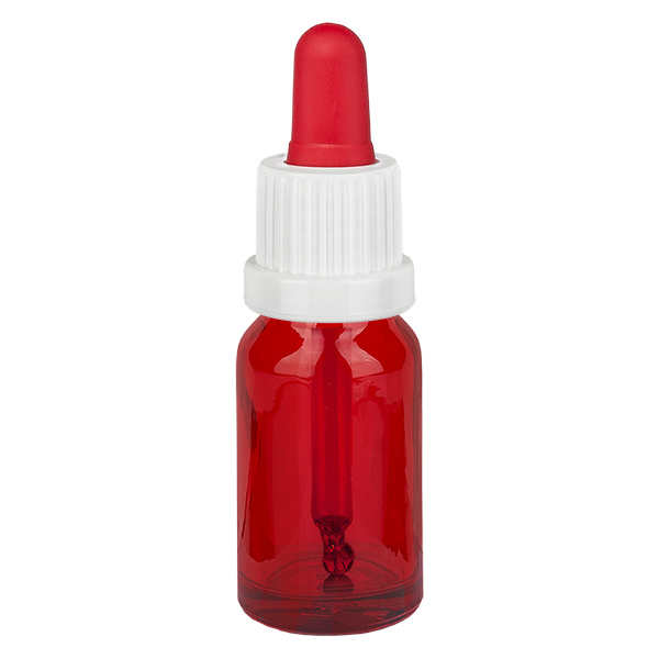 Butelka z pipetą 10 ml biała/czerwona OV RedLine UT18/10 Butelka z pipetą 10 ml biała/czerwona OV RedLine UT18/10