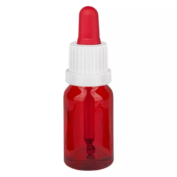 Butelka z pipetą 10 ml biała/czerwona OV RedLine UT18/10 Butelka z pipetą 10 ml biała/czerwona OV RedLine UT18/10