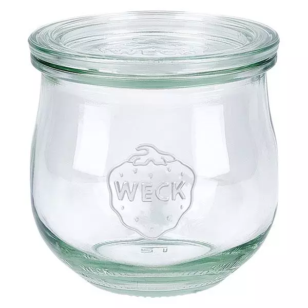 WECK słoik na tulipany 370ml ze szklaną pokrywką RR80 przezroczysty słoik do konserwowania i przechowywania
