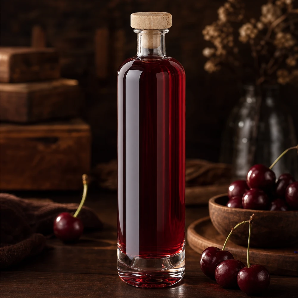 Szklana butelka 500 ml Ella z drewnianym korkiem z uchwytem UNiTWIST® Szklana butelka 500 ml Ella z drewnianym korkiem z uchwytem UNiTWIST®