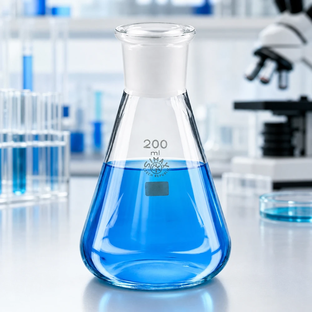 Kolba Erlenmeyera 200 ml ze standardowym szlifowanym złączem (29/32) Kolba Erlenmeyera 200 ml ze standardowym szlifowanym złączem (29/32)