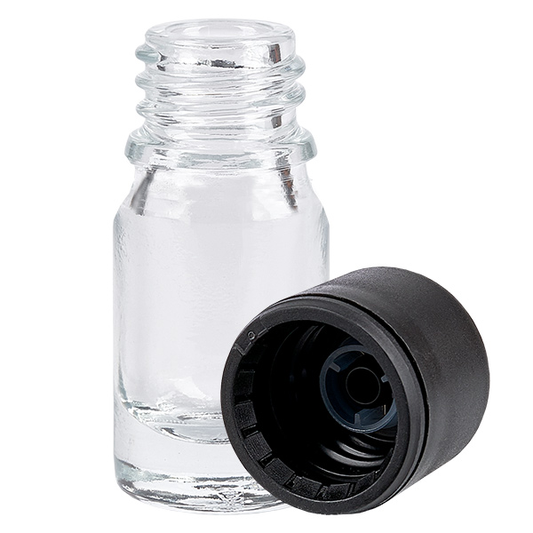 Butelka 5 ml, 6 mm SV, czarna STD ClearLine UT18/5