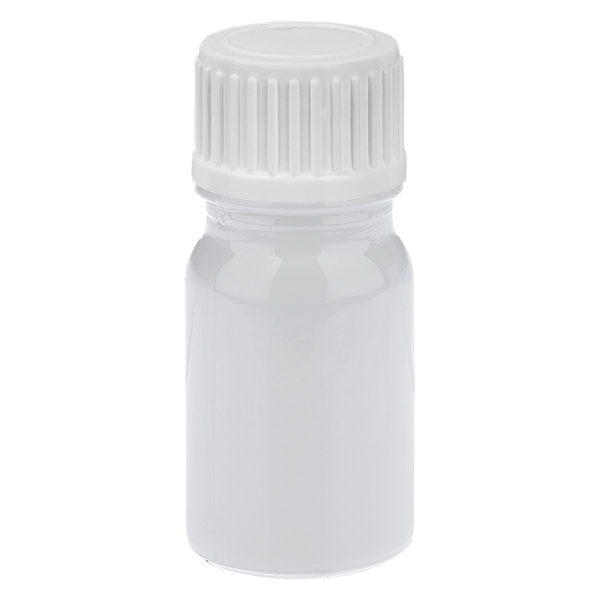 Butelka z zakraplaczem 5 ml, 0,9 mm, białe zamknięcie standardowe WhiteLine UT18/5 Butelka z zakraplaczem 5 ml, 0,9 mm, białe zamknięcie standardowe WhiteLine UT18/5