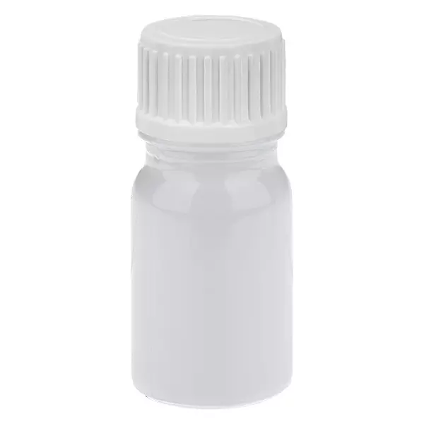 Butelka z zakraplaczem 5 ml, 0,9 mm, białe zamknięcie standardowe WhiteLine UT18/5 Butelka z zakraplaczem 5 ml, 0,9 mm, białe zamknięcie standardowe WhiteLine UT18/5