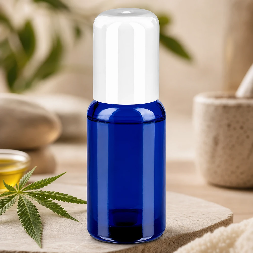 Butelka roll-on 20 ml biała STD BlueLine UT18/20 Butelka roll-on 20 ml z białym aplikatorem kulkowym do równomiernego rozprowadzania produktów kosmetycznych
