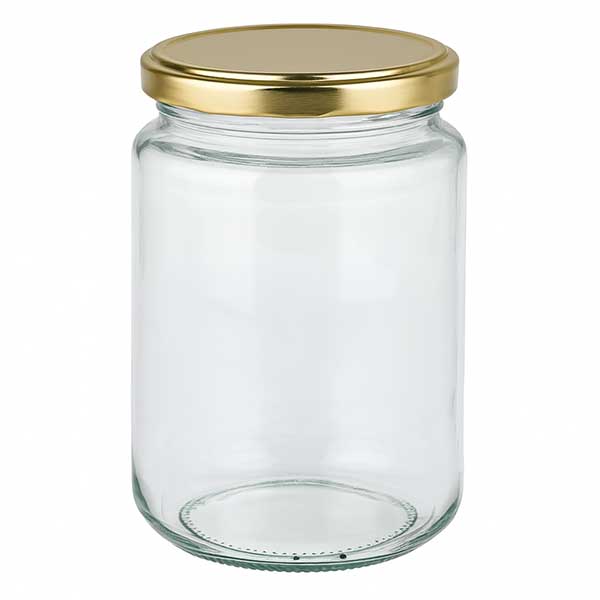 382 ml okrągłe szkło z pokrywką BasicSeal złota UNiTWIST