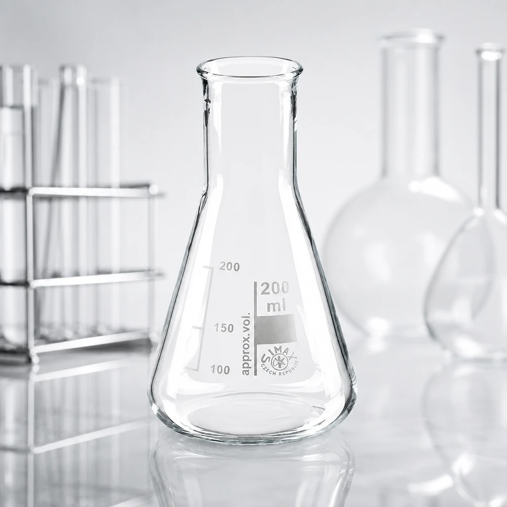 Kolba Erlenmeyera 200 ml z wąską szyjką