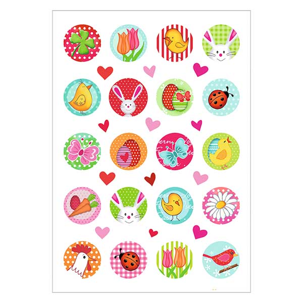 Naklejka &quot;Ostergl&#252;ck&quot; (20 naklejek o wygl&#261;dzie kamienia) | 1 arkusz = 20 naklejek.