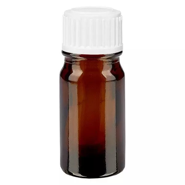 Butelka apteczna brązowa 5ml zakraplacz biały 0,8mm szt.