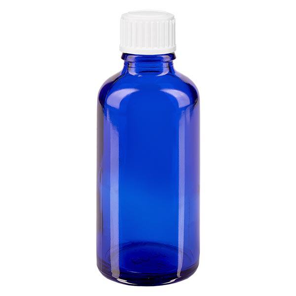 Butelka apteczna niebieska 50ml zakraplacz biały 0,8mm szt. Butelka apteczna niebieska 50ml zakraplacz biały 0,8mm szt.