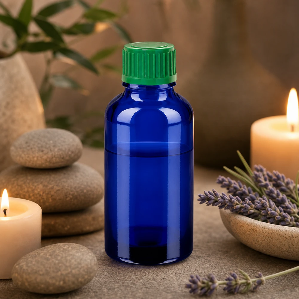 Butelka z kroplomierzem 30 ml 0,8 mm zielona STD BlueLine UT18/30 Kompaktowa butelka z zakraplaczem STD BlueLine o pojemności 30 ml do aromaterapii i naturalnych produktów pielęgnacyjnych