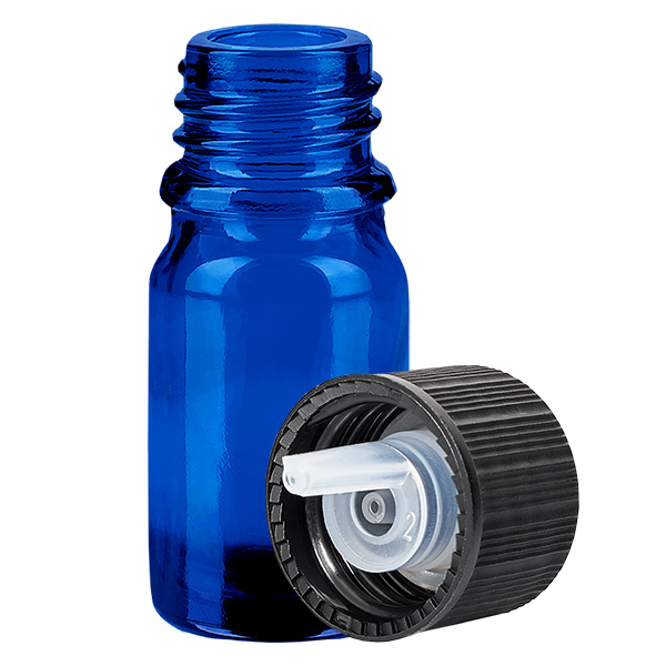 Butelka z zakraplaczem 5 ml 1 mm czarna STD BlueLine UT18/5