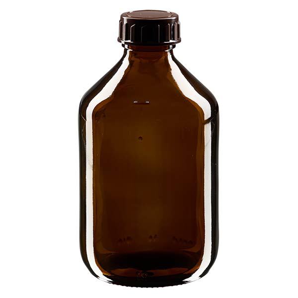 Butelka na leki 300 ml brązowa, z zakrętką brązową ApoGlas. Farmaceutyczna jakość produkcji UE. Gwint 28 mm (PP28). (syrop, butelka z lekkiego szkła) Butelka na leki 300 ml brązowa, z zakrętką brązową ApoGlas. Farmaceutyczna jakość produkcji UE. Gwint 28 mm (PP28). (syrop, butelka z lekkiego szkła)