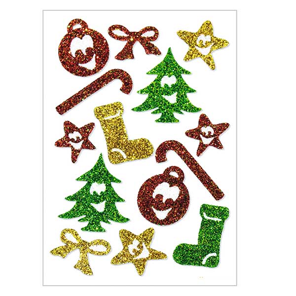 Naklejki &quot;Symbole&quot; (14 naklejek z brokatem) | 1 arkusz = 14 papierowych naklejek.