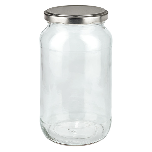 S&#322;oik okr&#261;g&#322;y 1062 ml z pokrywk&#261; BasicSeal w kolorze srebrnym UN..