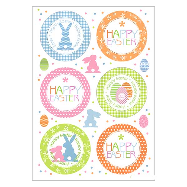 Naklejki premium &quot;&#379;yczenia wielkanocne&quot; (12 naklejek) | 1 arkusz = 12 naklejek.