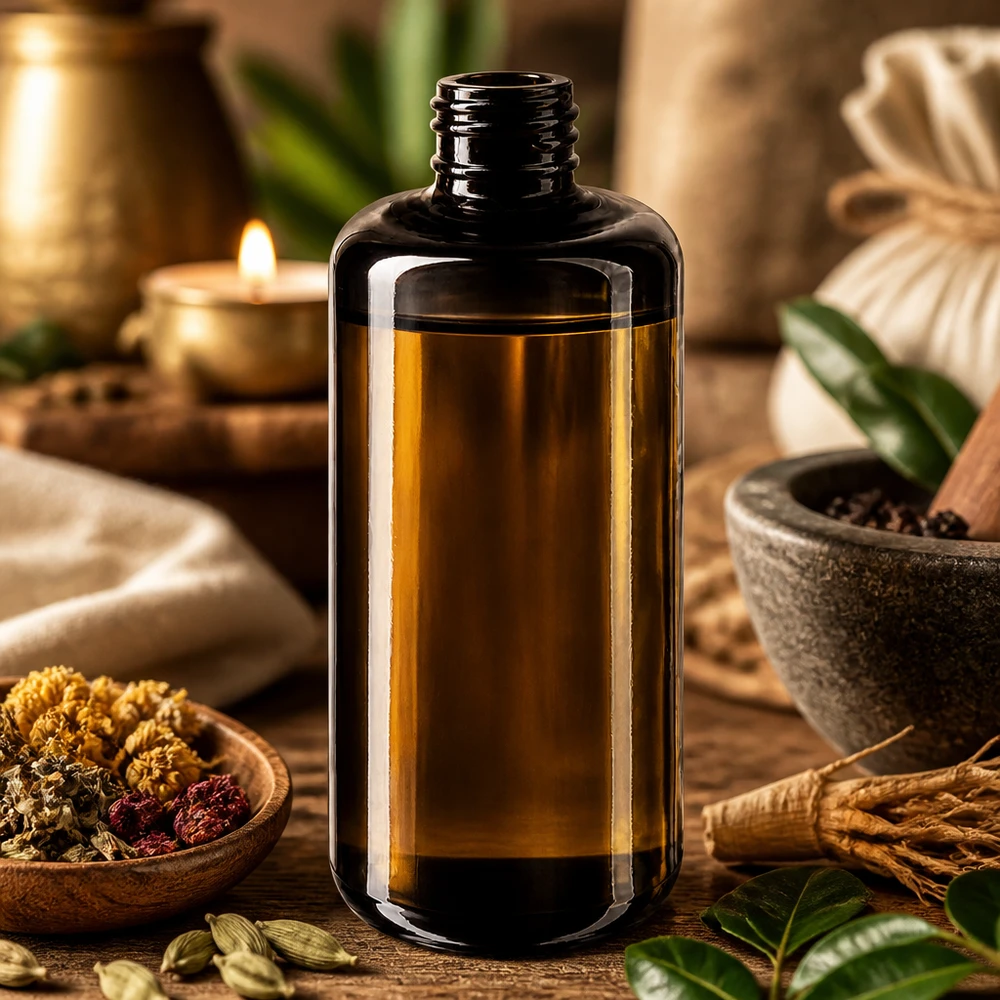 Fioletowa szklana butelka 200ml 410/24 Praktyczna butelka kosmetyczna Draco o pojemności 200 ml z gwintowaną szyjką ułatwiającą napełnianie i dozowanie.
