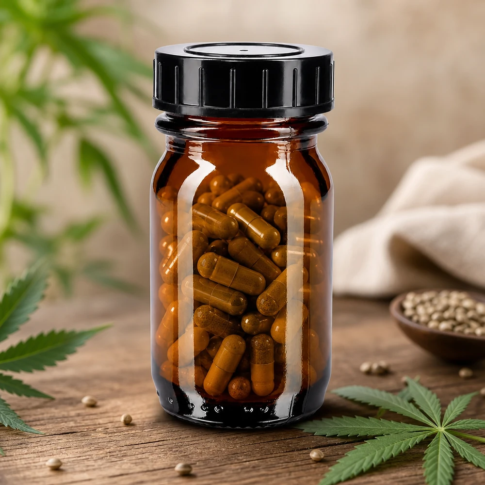 Butelka z szeroką szyjką o pojemności 30 ml z bursztynowego szkła z zakrętką Brązowa butelka z szeroką szyjką o pojemności 30 ml i dużym otworem ułatwiającym napełnianie i opróżnianie