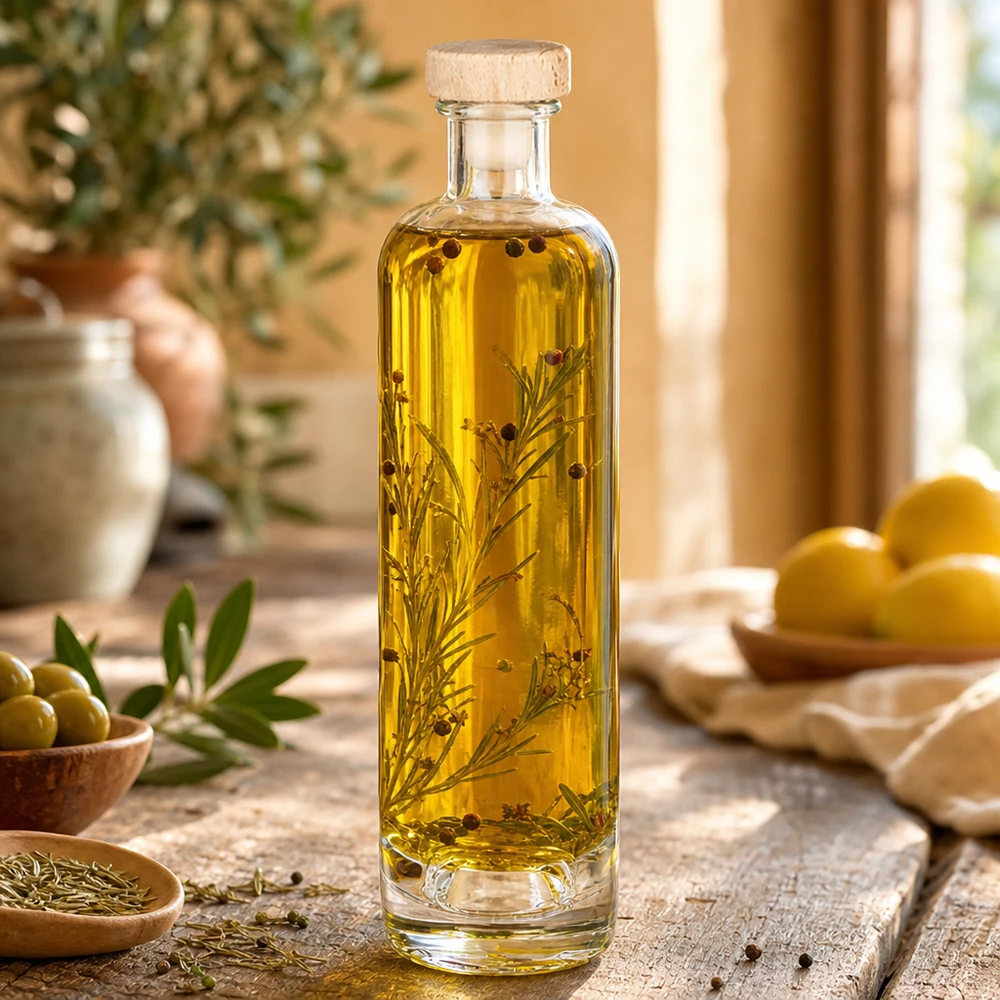 Szklana butelka 500 ml Ella z drewnianym korkiem z uchwytem UNiTWIST®
