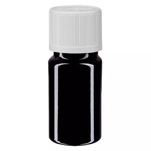 Butelka apteczna viol. 5ml zakrętka biała KiSi St Butelka apteczna viol. 5ml zakrętka biała KiSi St