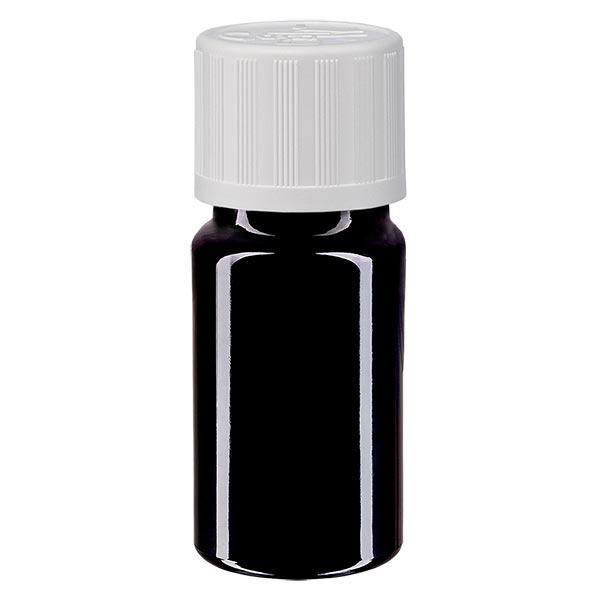 Butelka apteczna viol. 5ml zakrętka biała KiSi St Butelka apteczna viol. 5ml zakrętka biała KiSi St
