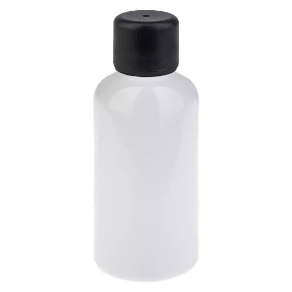 Butelka 50 ml, zamknięcie śrubowe 6 mm, czarne, standardowe WhiteLine UT18/50 Butelka 50 ml, zamknięcie śrubowe 6 mm, czarne, standardowe WhiteLine UT18/50
