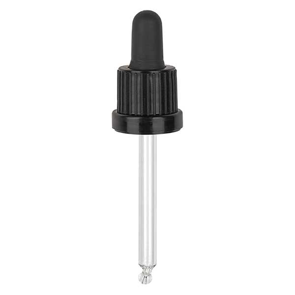 Nasadka do pipet czarna DIN18, długość pipety 63 mm z pier"...