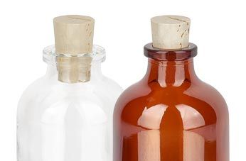 Butelki o pojemności od 5 do 100 ml z szyjką 12 mm + korek korkowy