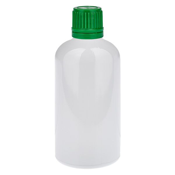 Butelka 100 ml, zakrętka 11 mm, zielona, zabezpieczenie przed otwarciem...