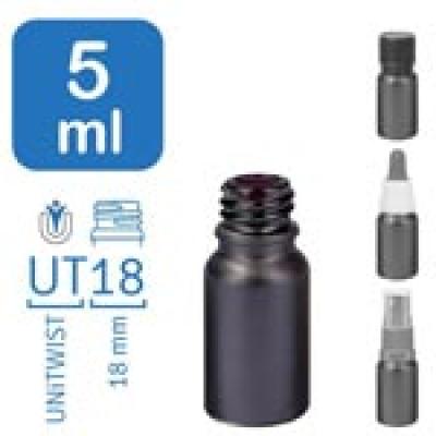 Flakony apteczne BlackLine 5 ml UT18